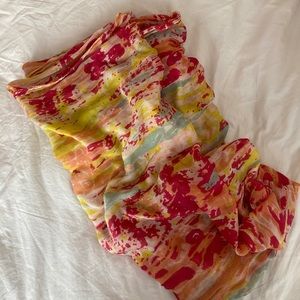 Moving Sale! Watercolor print scarf